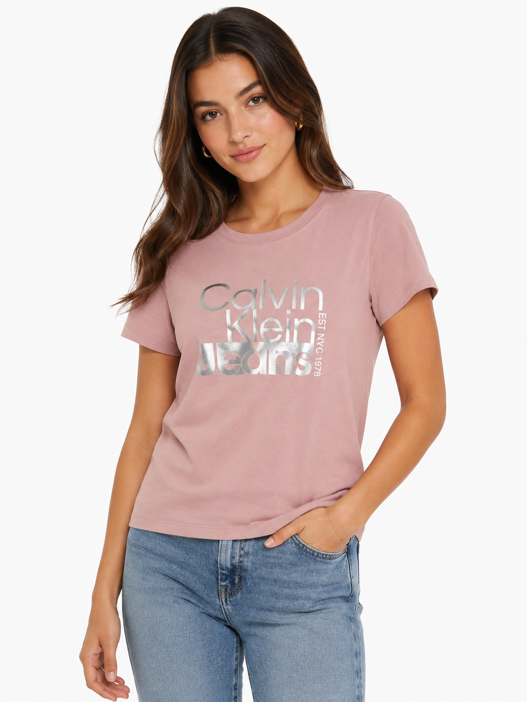 CALVIN KLEIN-Cotton Logo T-Shirt