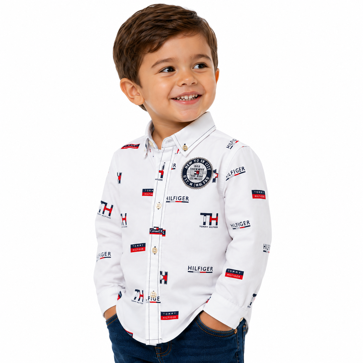 Tommy Hilfiger-CAMISA MULTILOGO