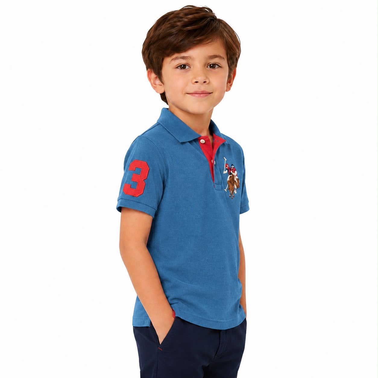 Us Polo Assn Classic solid pique polo shirt with multicolored logo