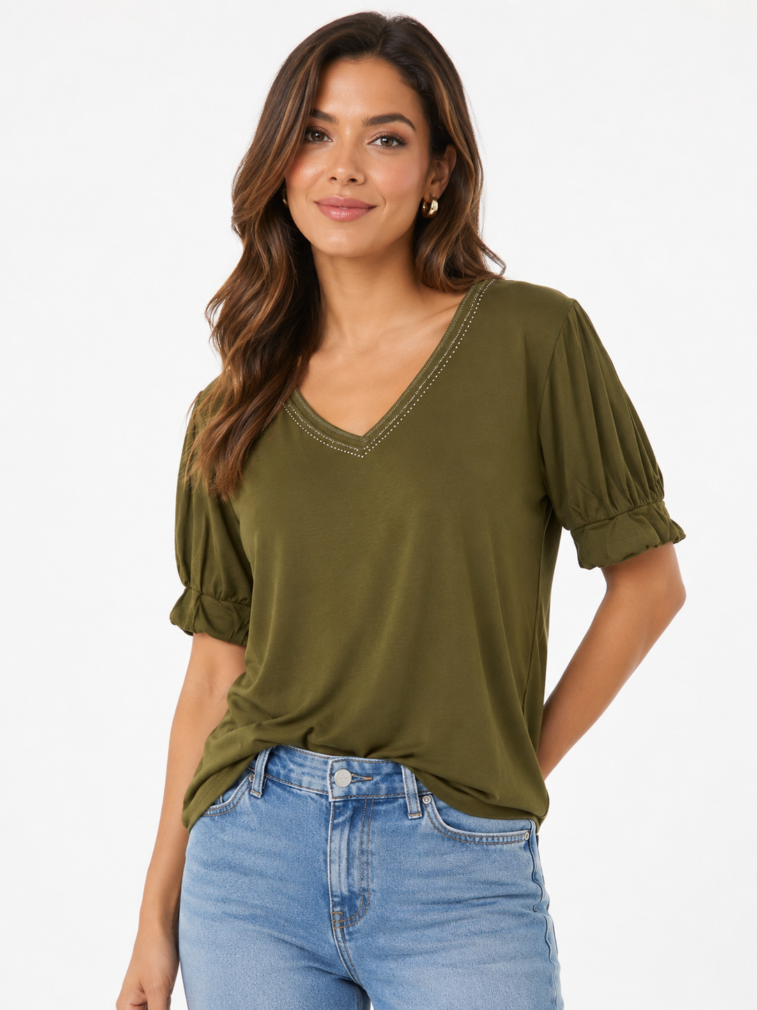 DKNY-V-neck blouse from the DKNY brand