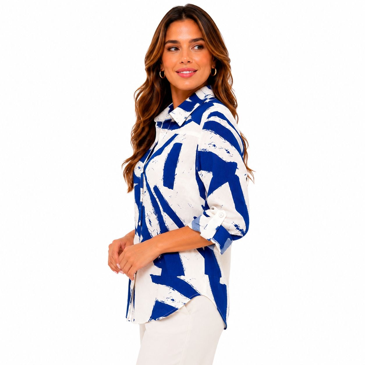 Figueroa & Flower A printed blouse With collar and buttons Women’s