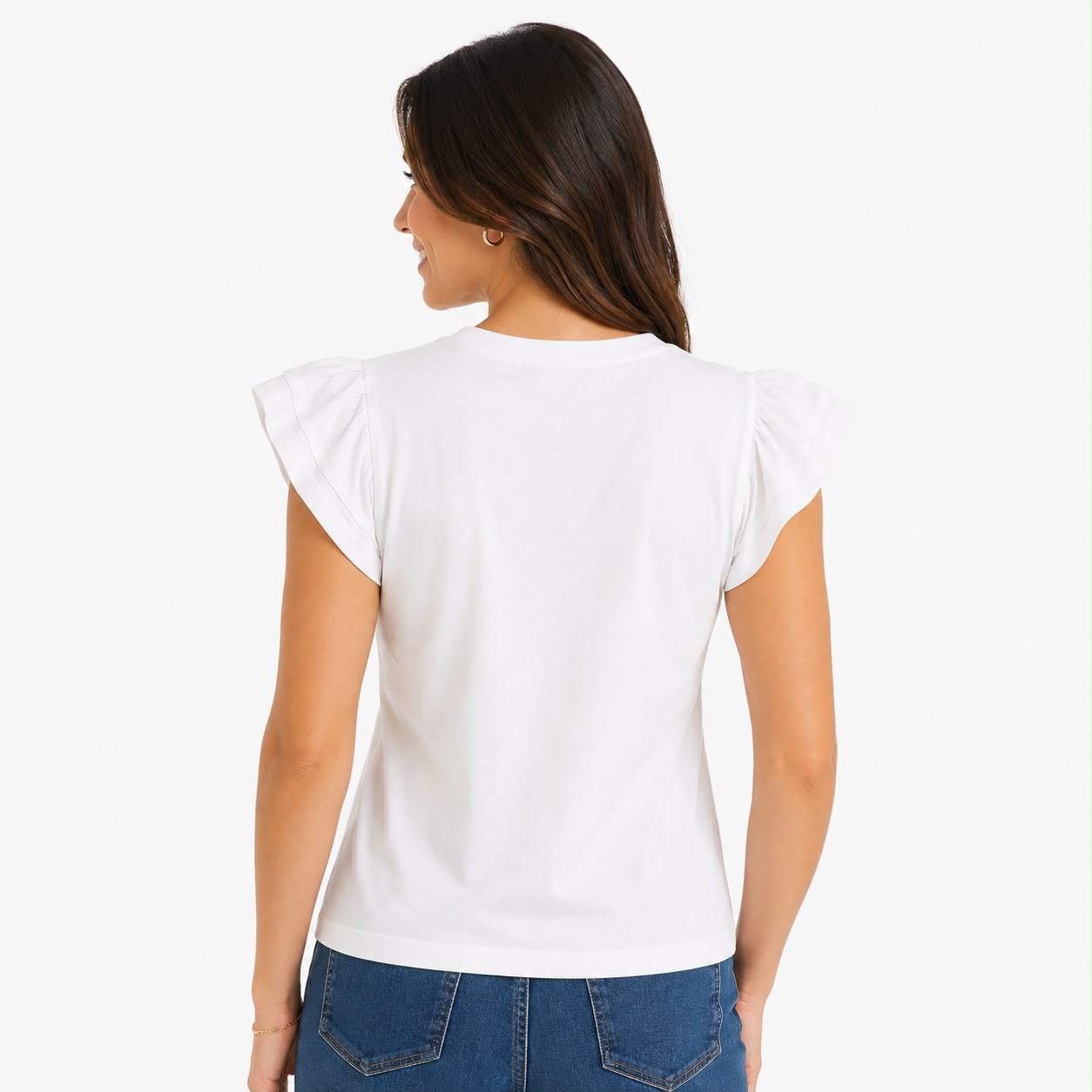 Tommy Hilfiger t-shirt features sleeves with ruffles