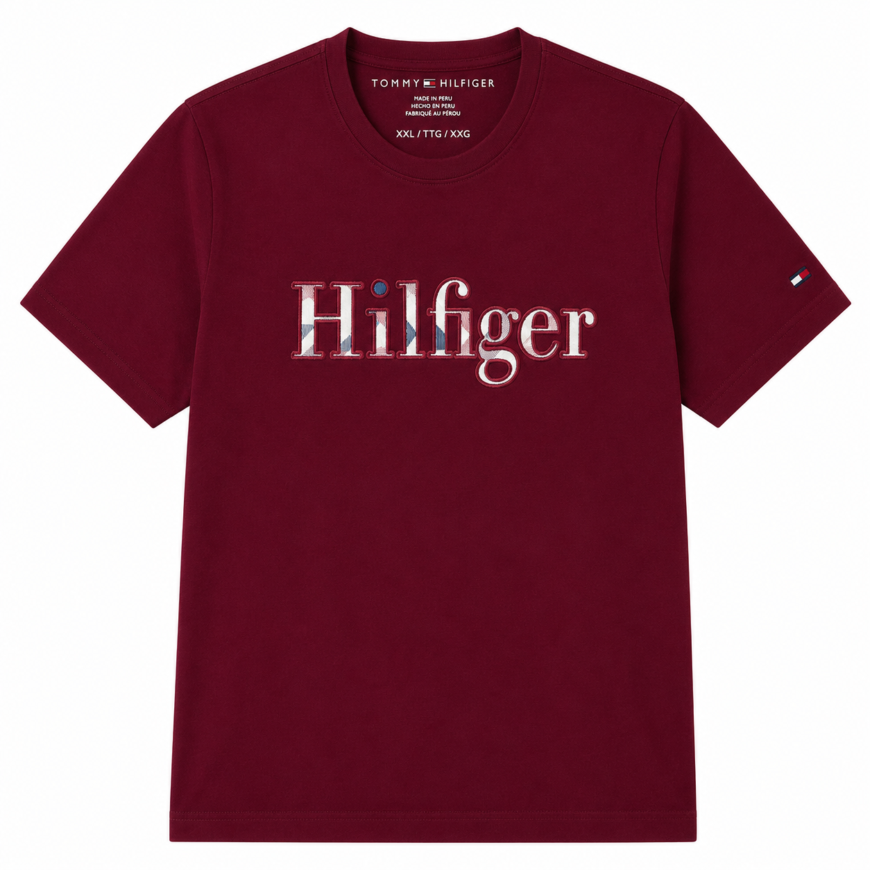 Tommy Hilfiger Plaid Hilfiger Logo T-Shirt Women’s