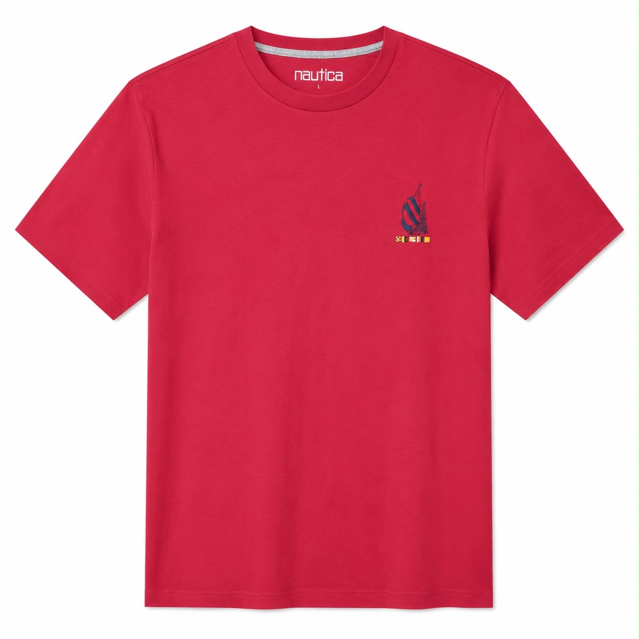 Nautica classic cut red t-shirt