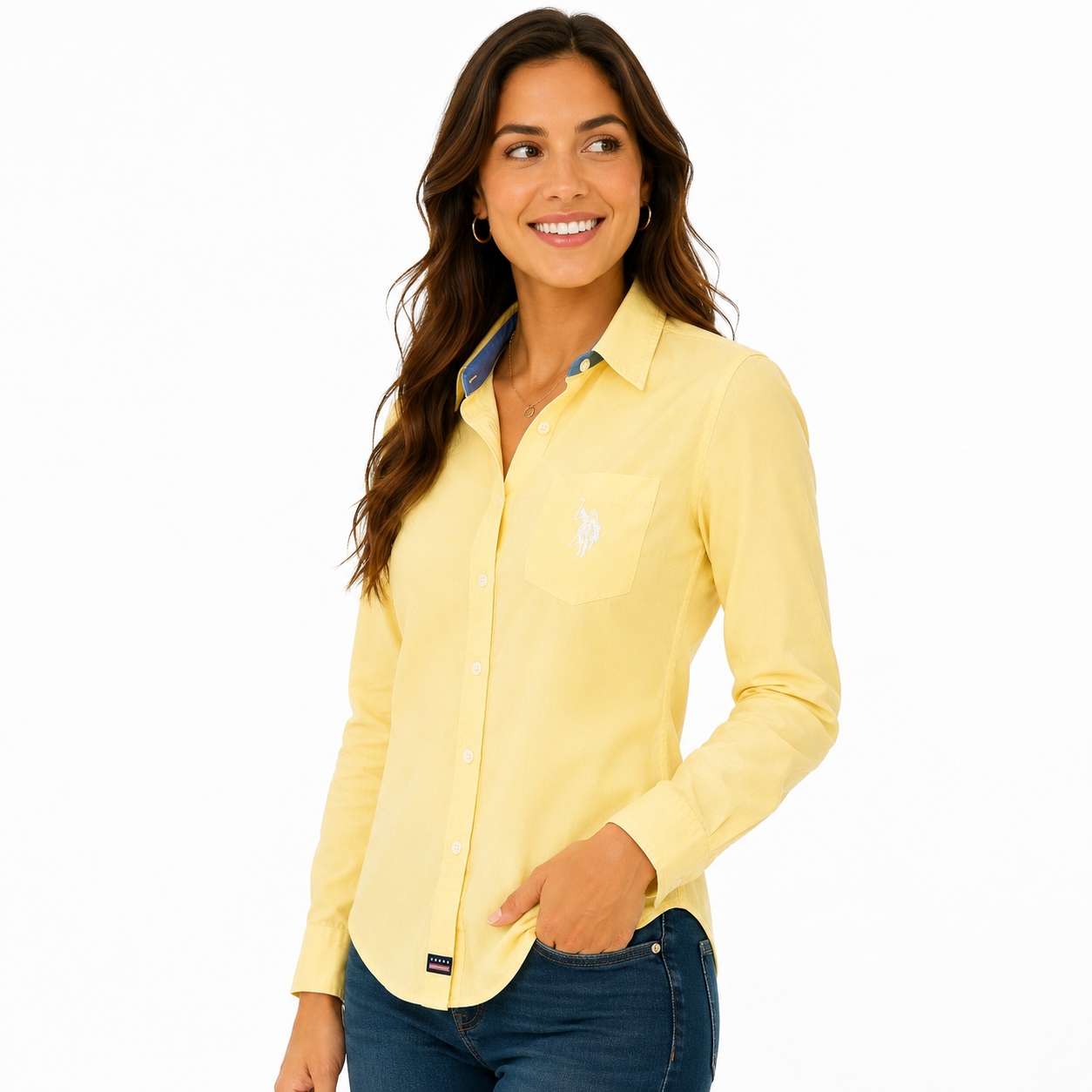 US Polo ASSN Poplin Solid Stretch Shirt
