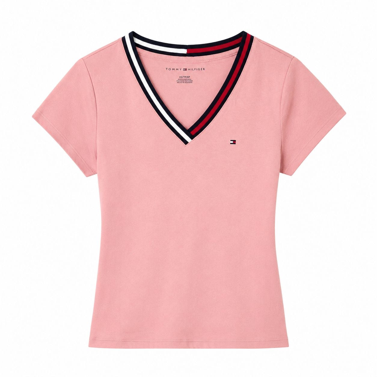 Tommy Hilfiger Women's Striped V-Neck Short-Sleeve T-Shirt