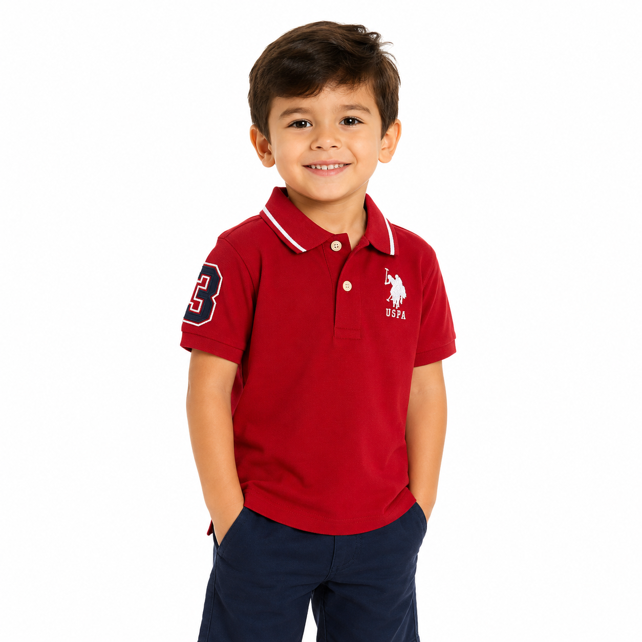 US Polo Assn Boys Pique Solif Polo Shirt