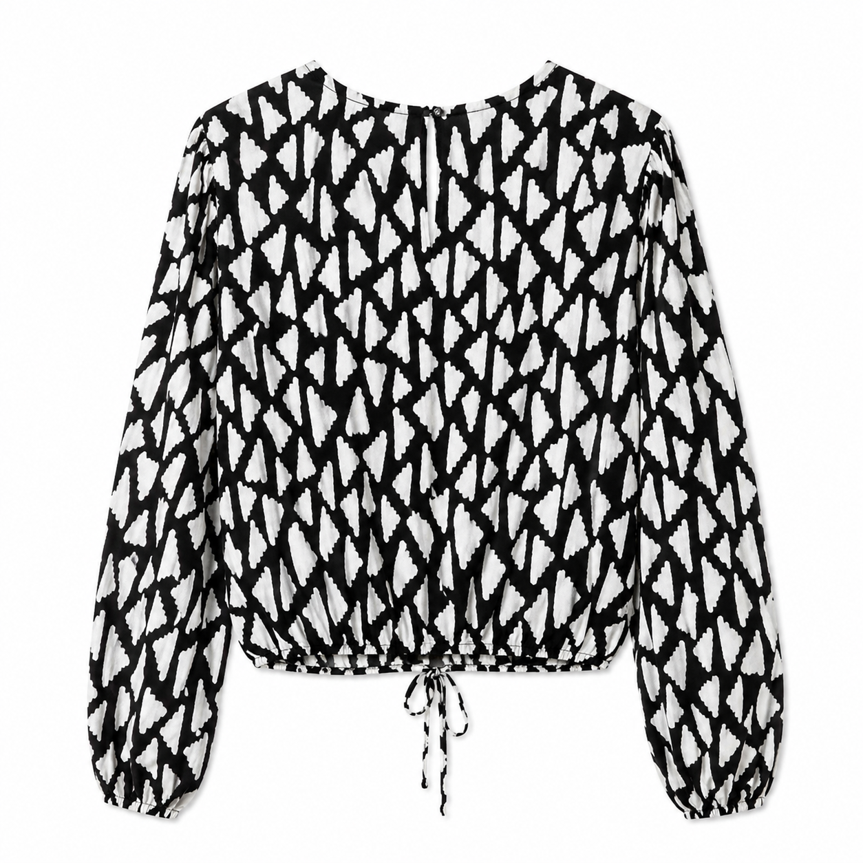Hazelhaze Printed Black and White Top