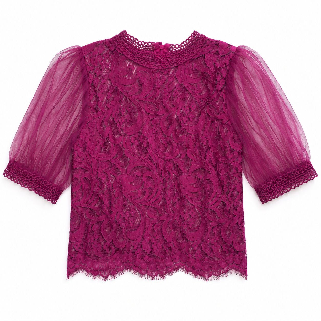Peach Burgundy lace blouse Women’s