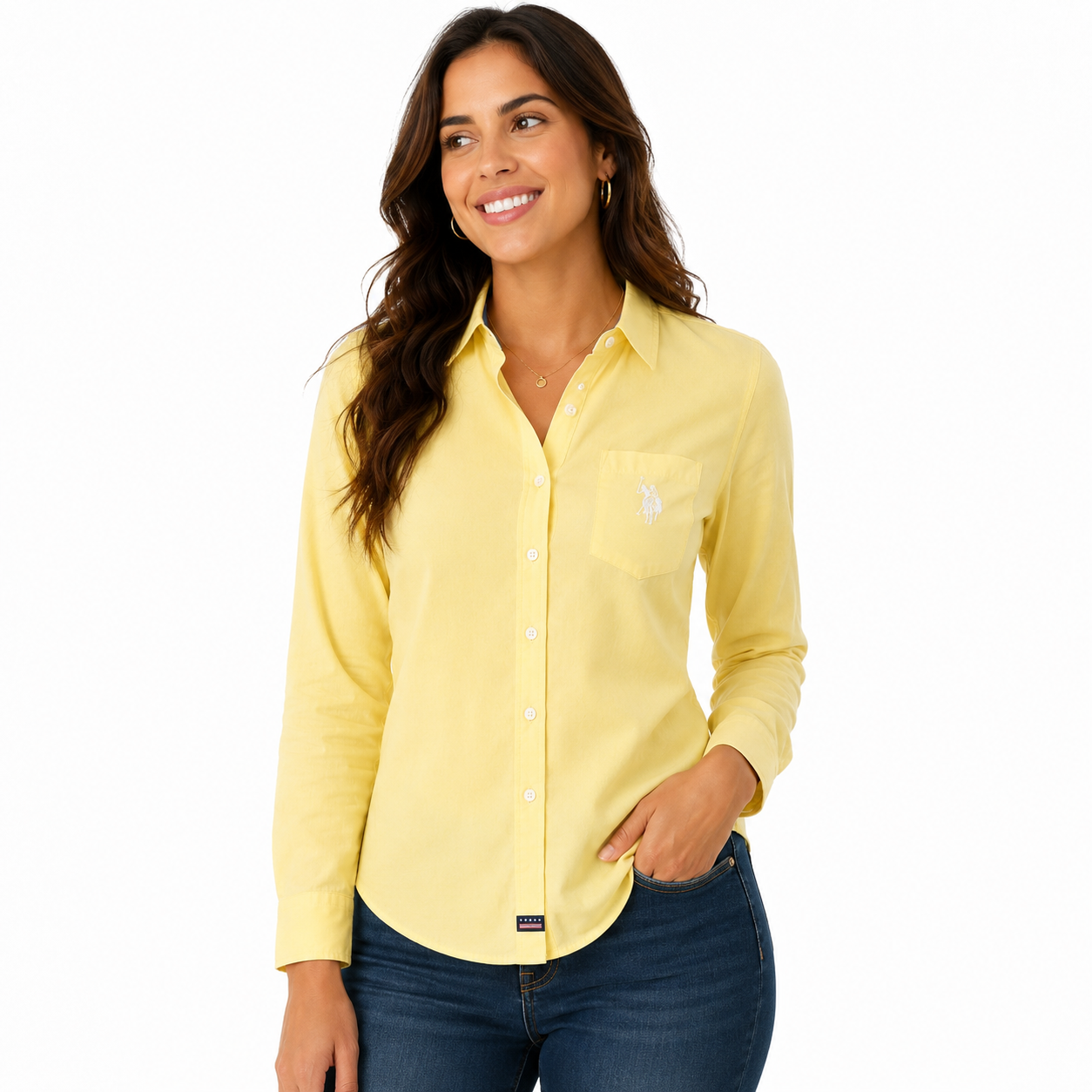 US Polo ASSN Poplin Solid Stretch Shirt