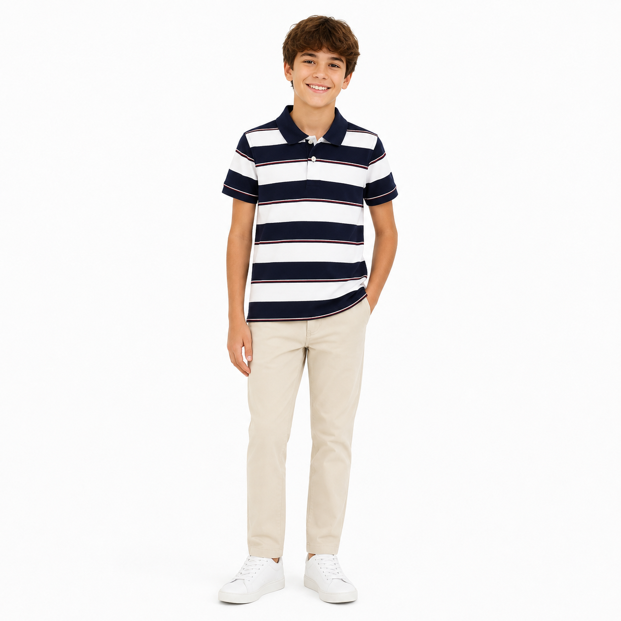 Tommy Hilfiger striped cotton polo shirt