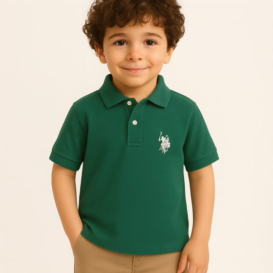 U.S. Polo Assn. Boys Short Sleeve Pique Polo Shirt