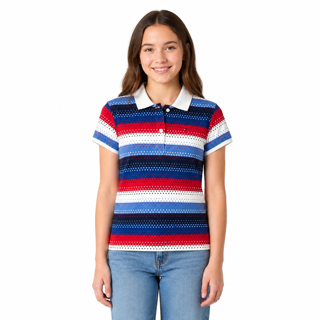 Tommy Hilfiger striped short-sleeve polo shirt