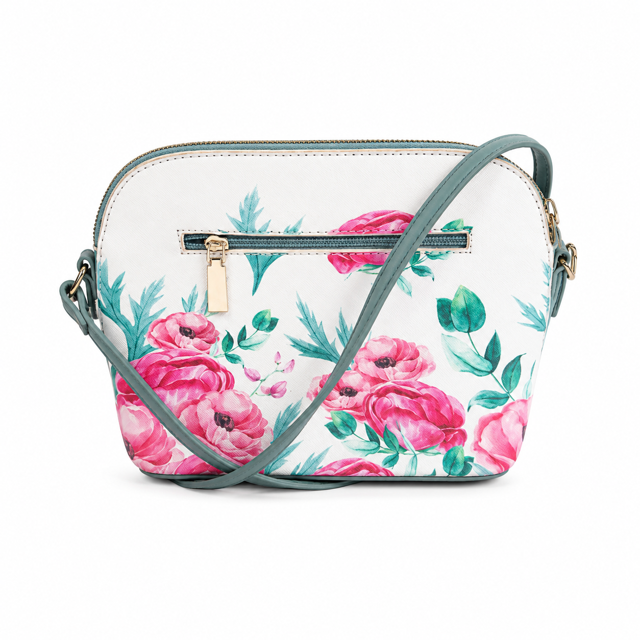 Alyssa Bow Flower Dome Crossbody Bag