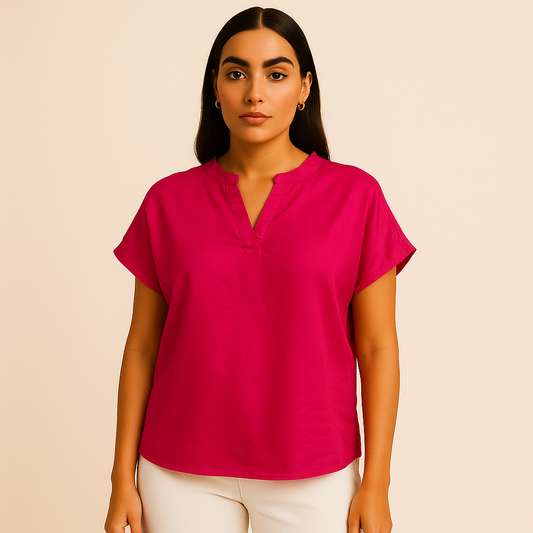 Nicole Miller Crepe Chiffon Dolman Sleeve Blouse