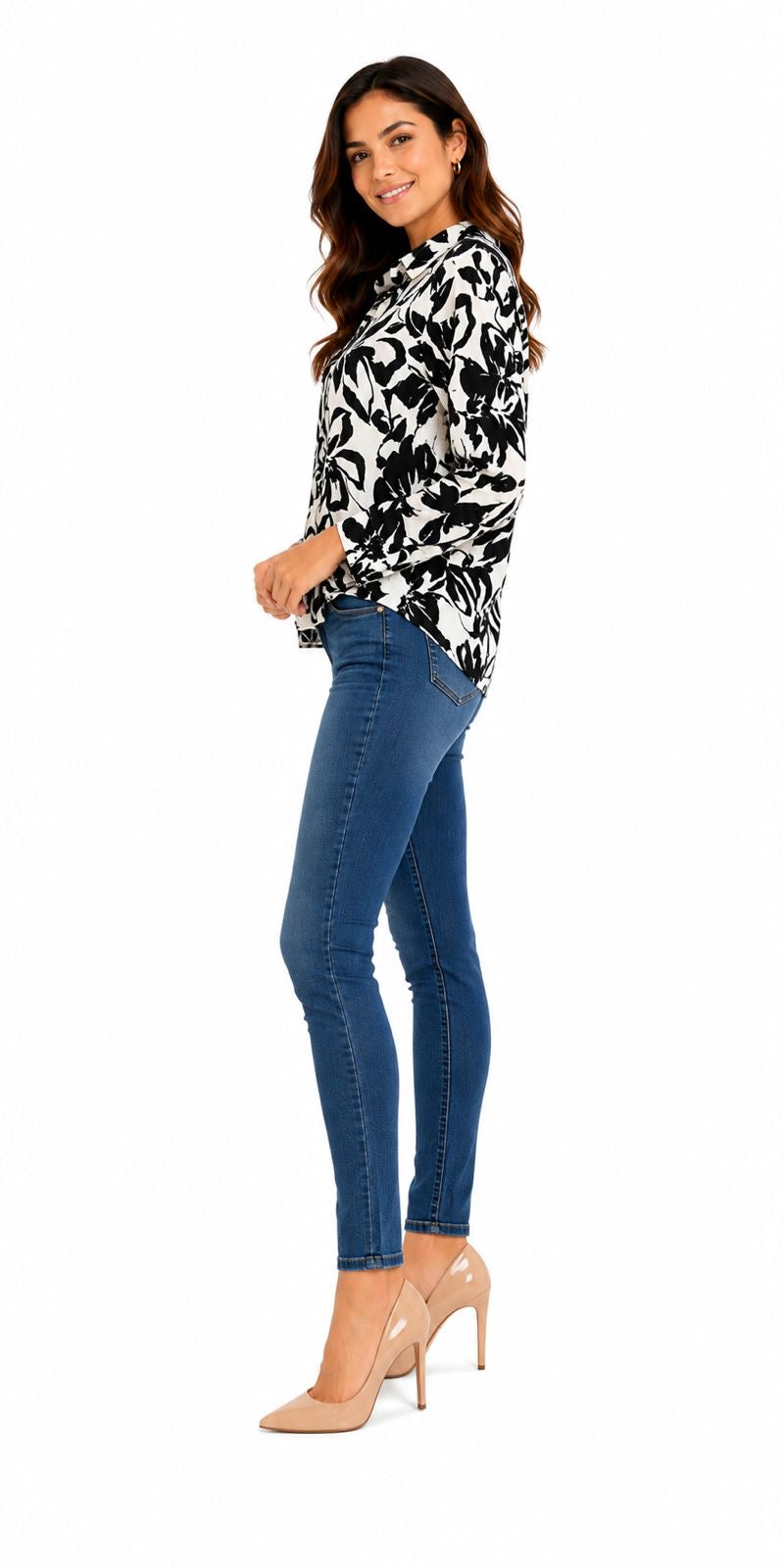 Fred David Floral Motif Women’s Shirt