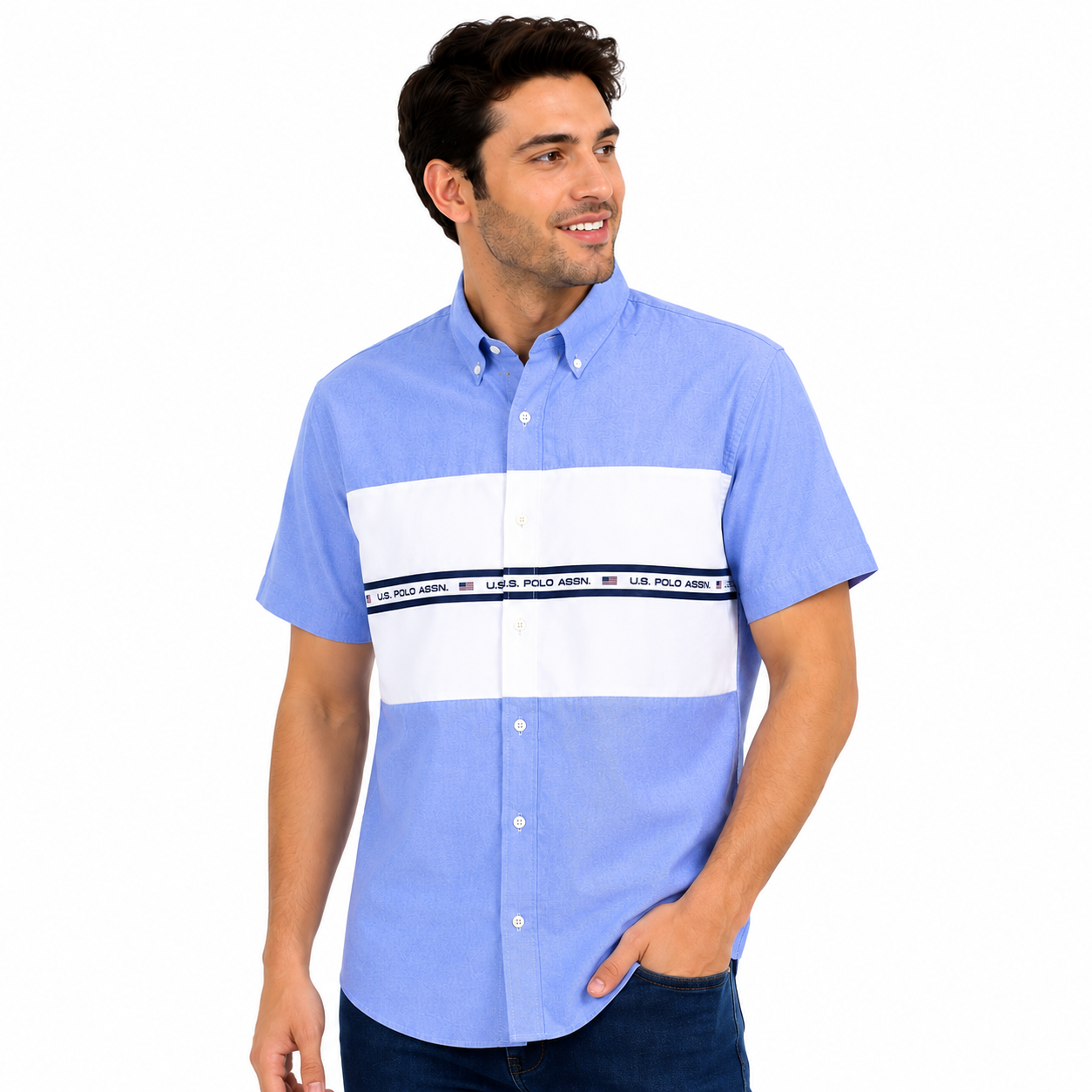 U.S. POLO ASSN-Casual button-down shirt for men