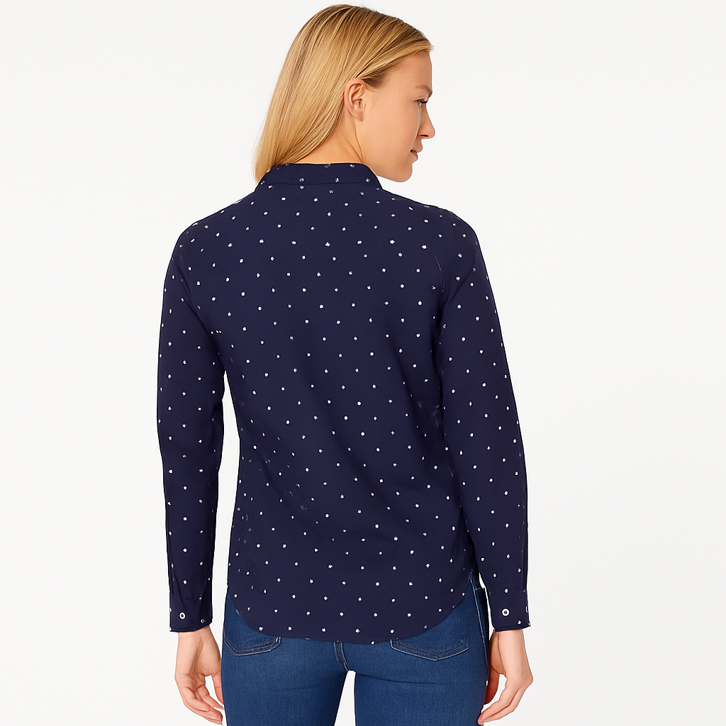 U.S Polo Assn Dot Poplin Long Sleeve Shirt