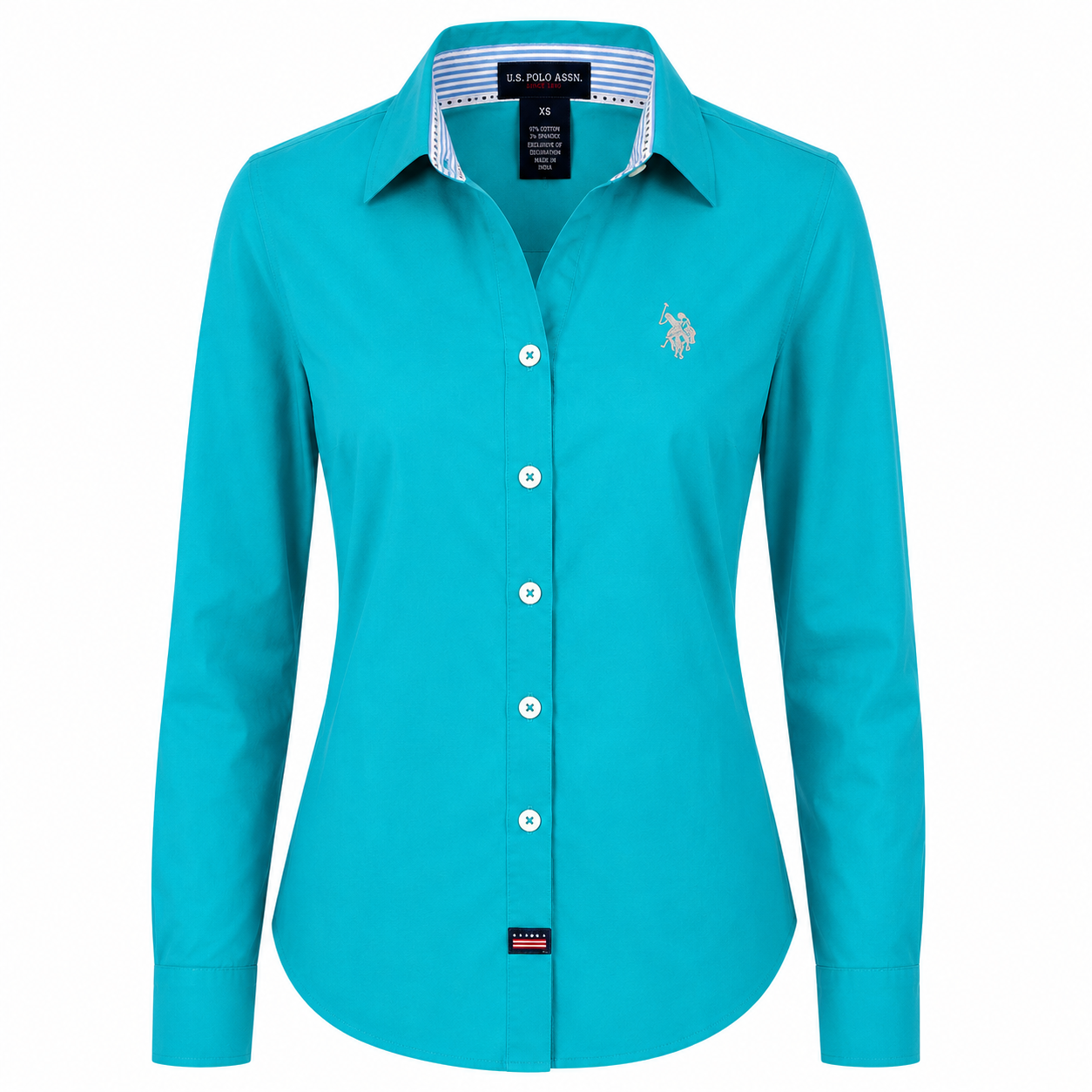 U.S Polo Assn Striped Poplin Long Sleeve Shirt