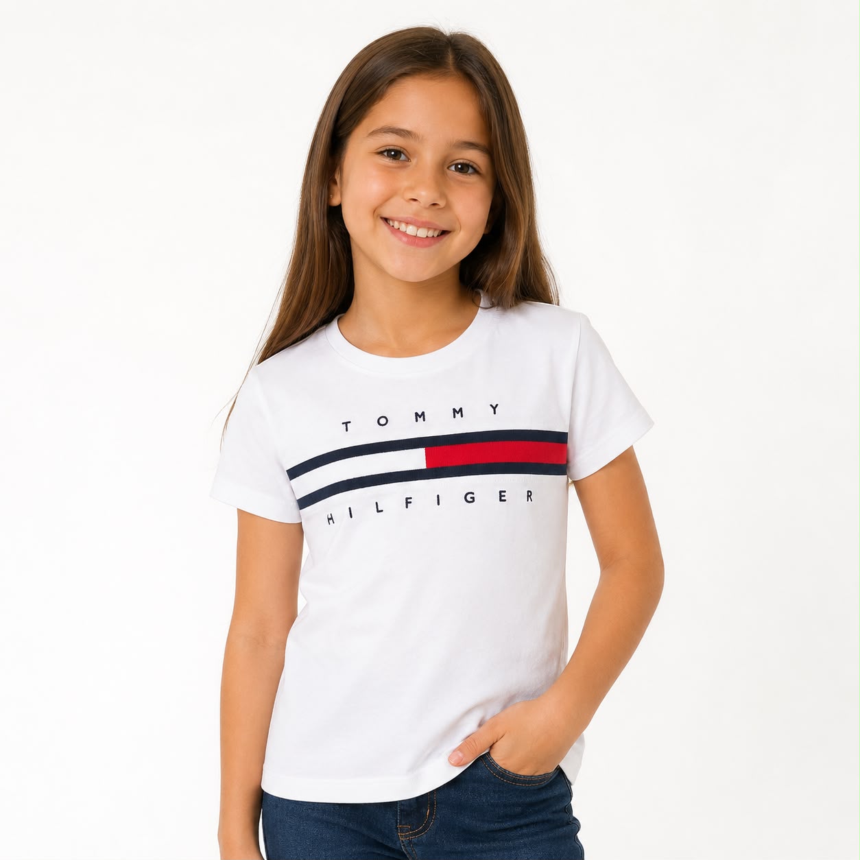 Tommy Hilfiger-Kids' Flag Stripe T-Shirt