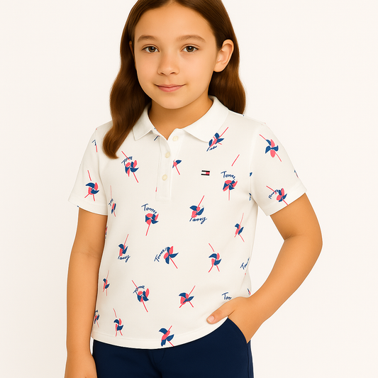 Tommy Hilfiger Girl Print Stretch Polo
