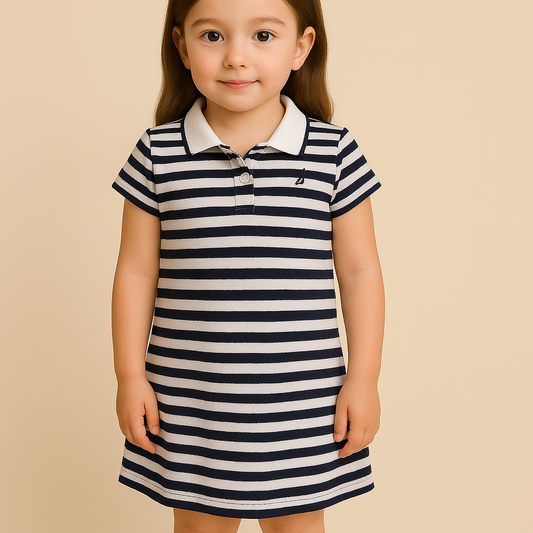 Nautica short sleeve striped polo dress
