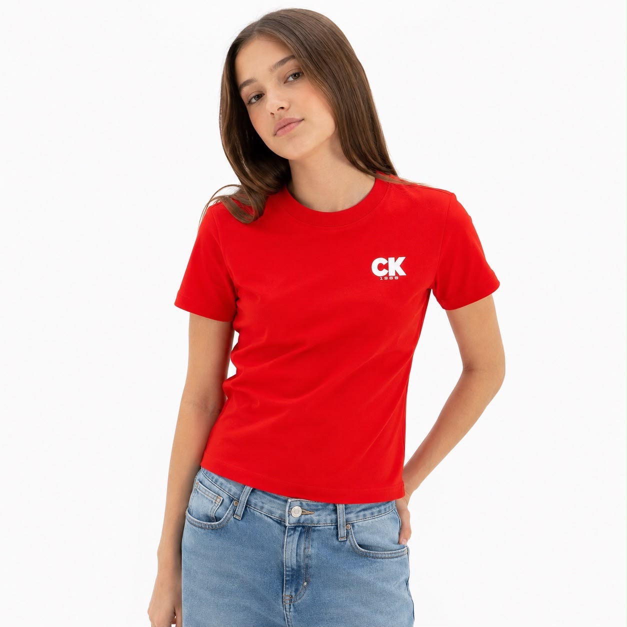 Calvin Klein Monogram Logo 1968 Graphic Slim T-Shirt Women’s