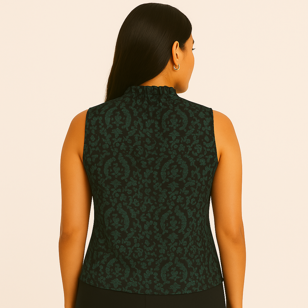 Michael Kors Women's Dark Emerald Sleeveless Top