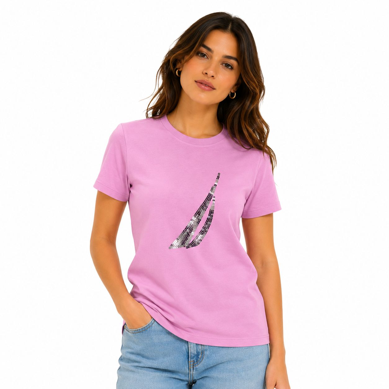 Nautica Sequin Gradient Graphic T-Shirt