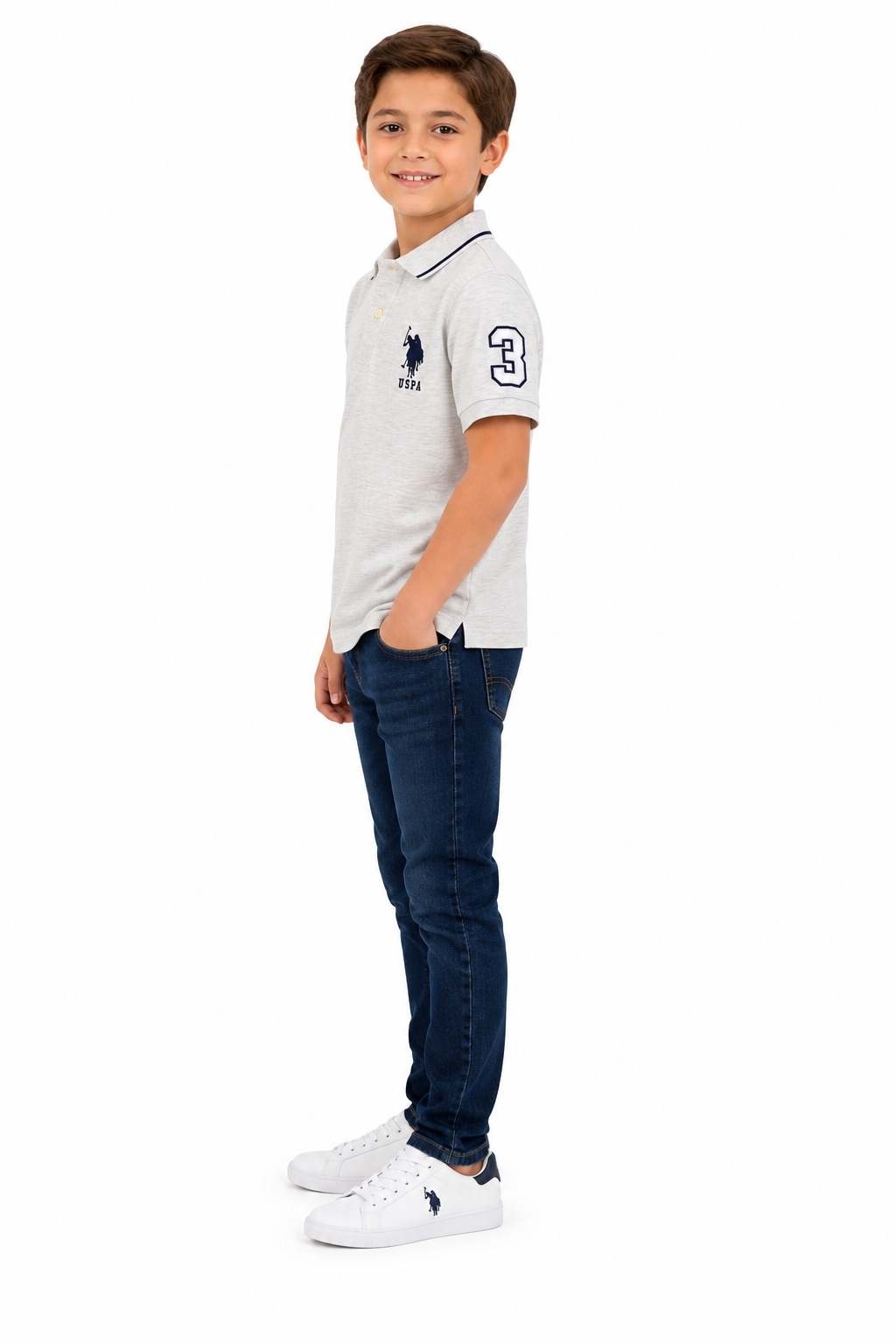 U.S. POLO ASSN- Boys Piqué Polo Shirt