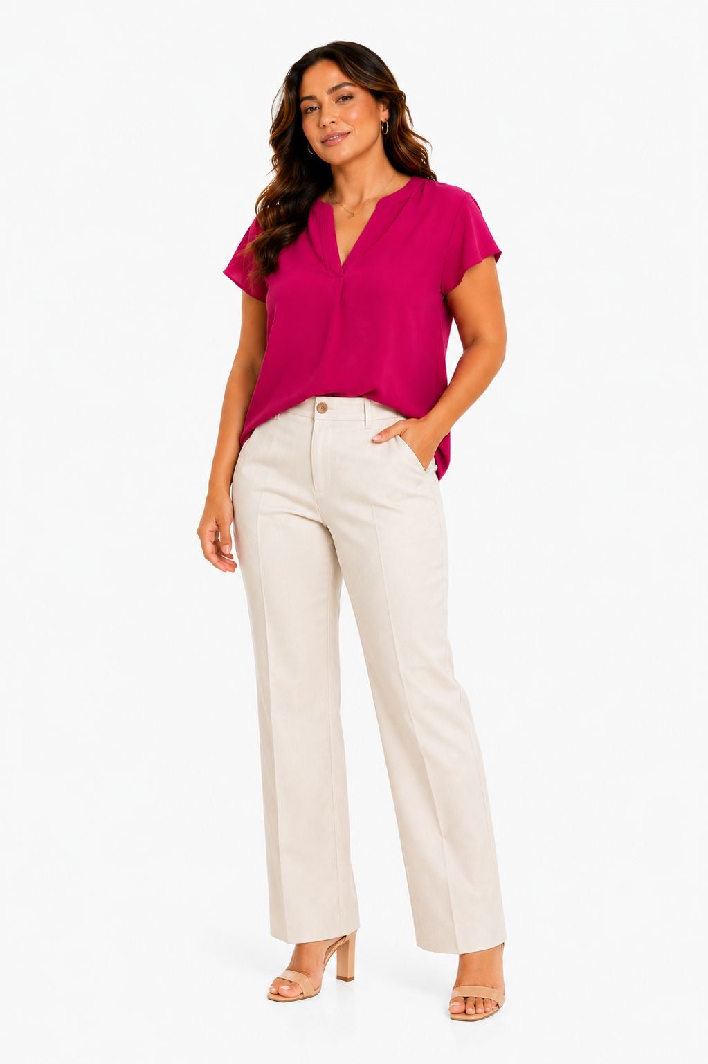 CALVIN KLEIN-Bright fuchsia blouse from the Calvin Klein brand