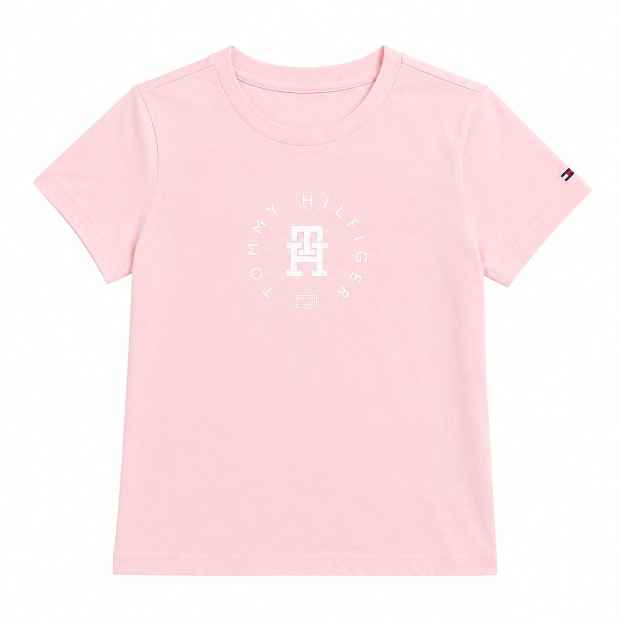 Tommy Hilfiger-Pink short-sleeved t-shirt for girls