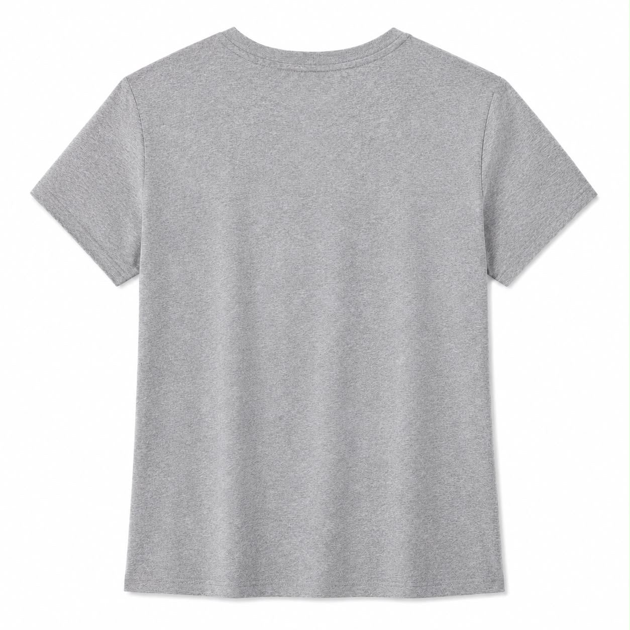 Tommy Hilfiger gray t-shirt features a pink embossed embroidered front logo