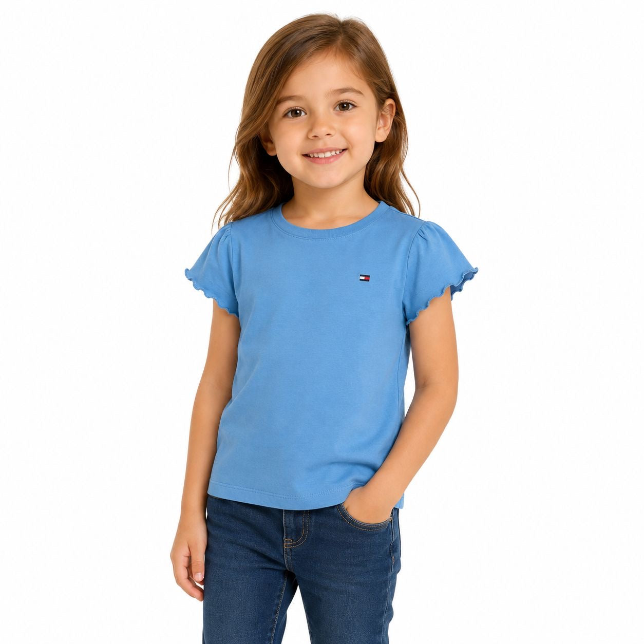 Tommy Hilfiger-Light blue short sleeve girl t-shirt