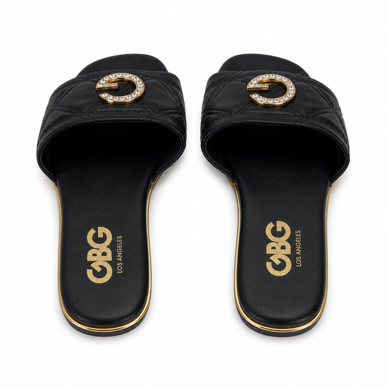 GBG Los Ángeles Black flat sandals Women’s