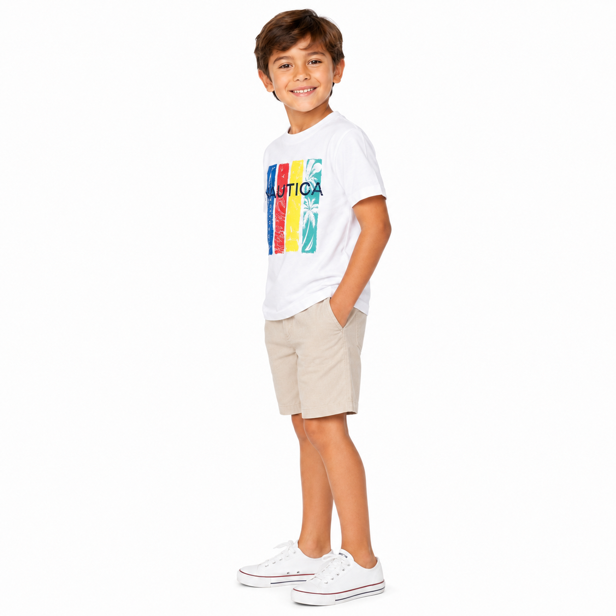Nautical brand graphic t-shirt for children