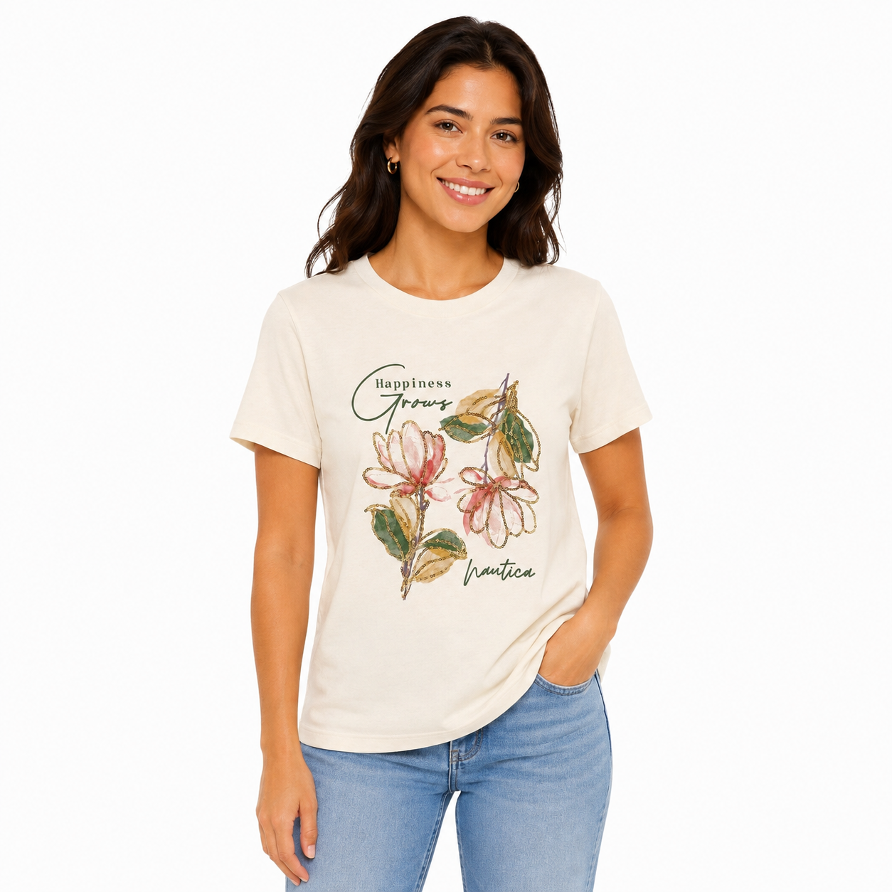 Nautica round neck graphic t-shirt