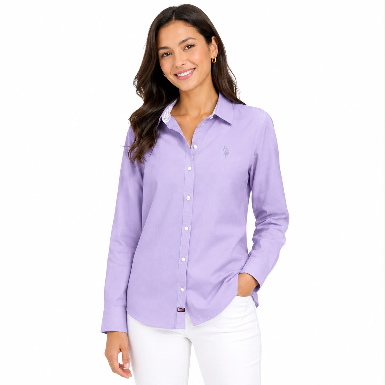 U.S Polo Assn Printed Woven Long Sleeve Shirt