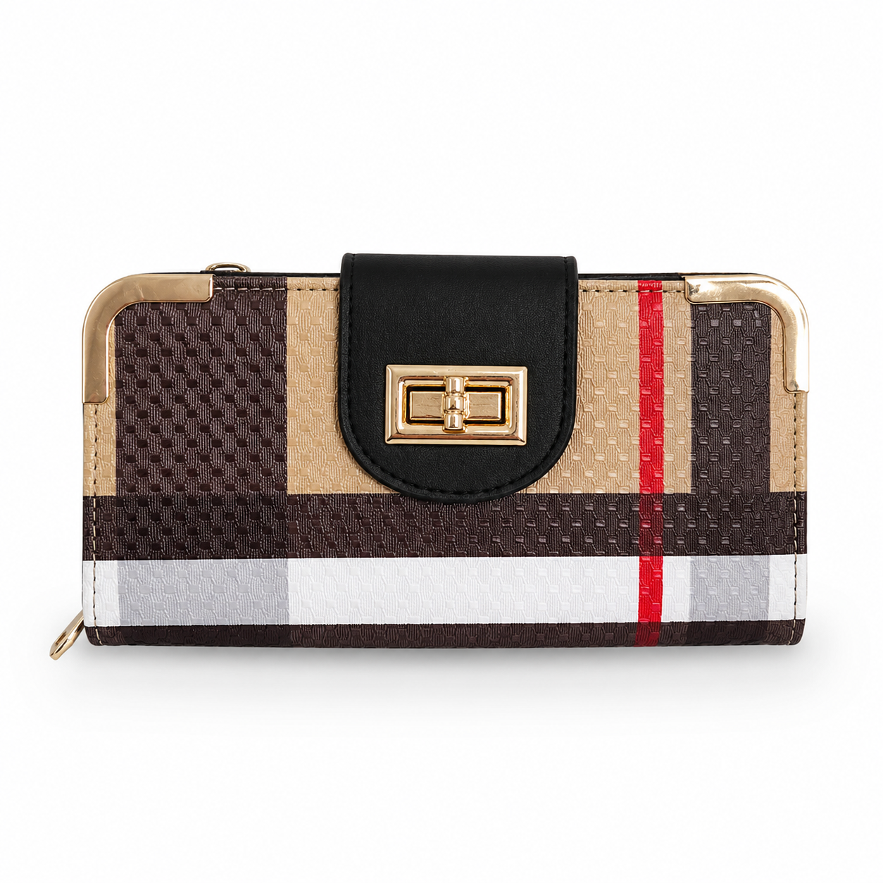 British Tartan Check Continental Wallet