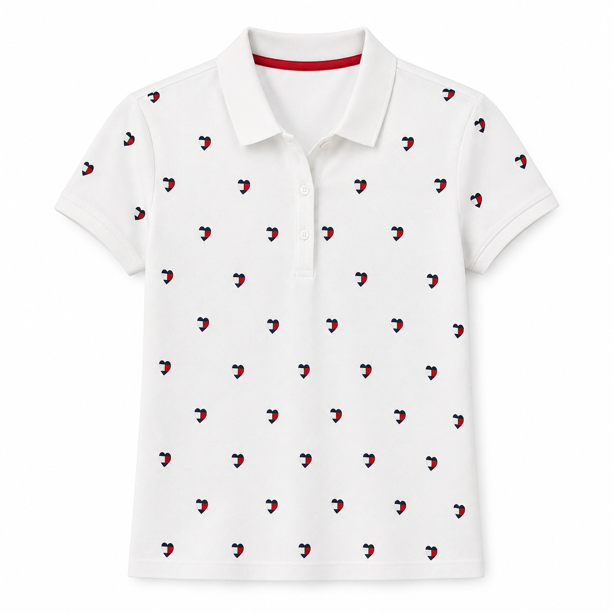 Tommy Hilfiger Girls' Heart-Print Polo