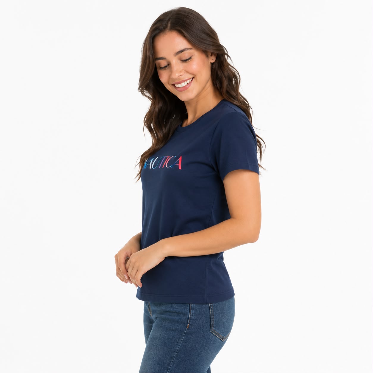 Náutica Glitter Logo Graphic T-Shirt