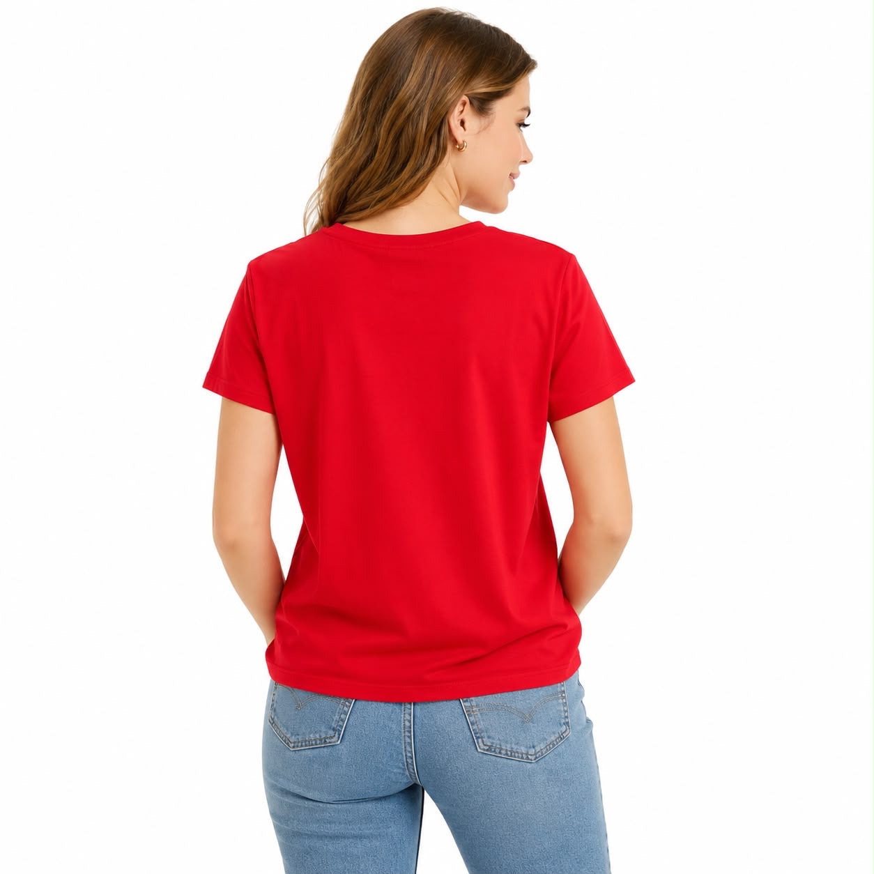 Old Navy Warm Wishes red Christmas Tee Tshirt