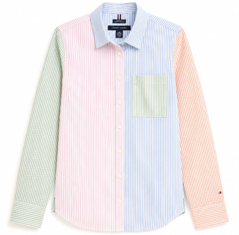 Tommy Hilfiger-Regular Fit Multistripe Oxford Shirt