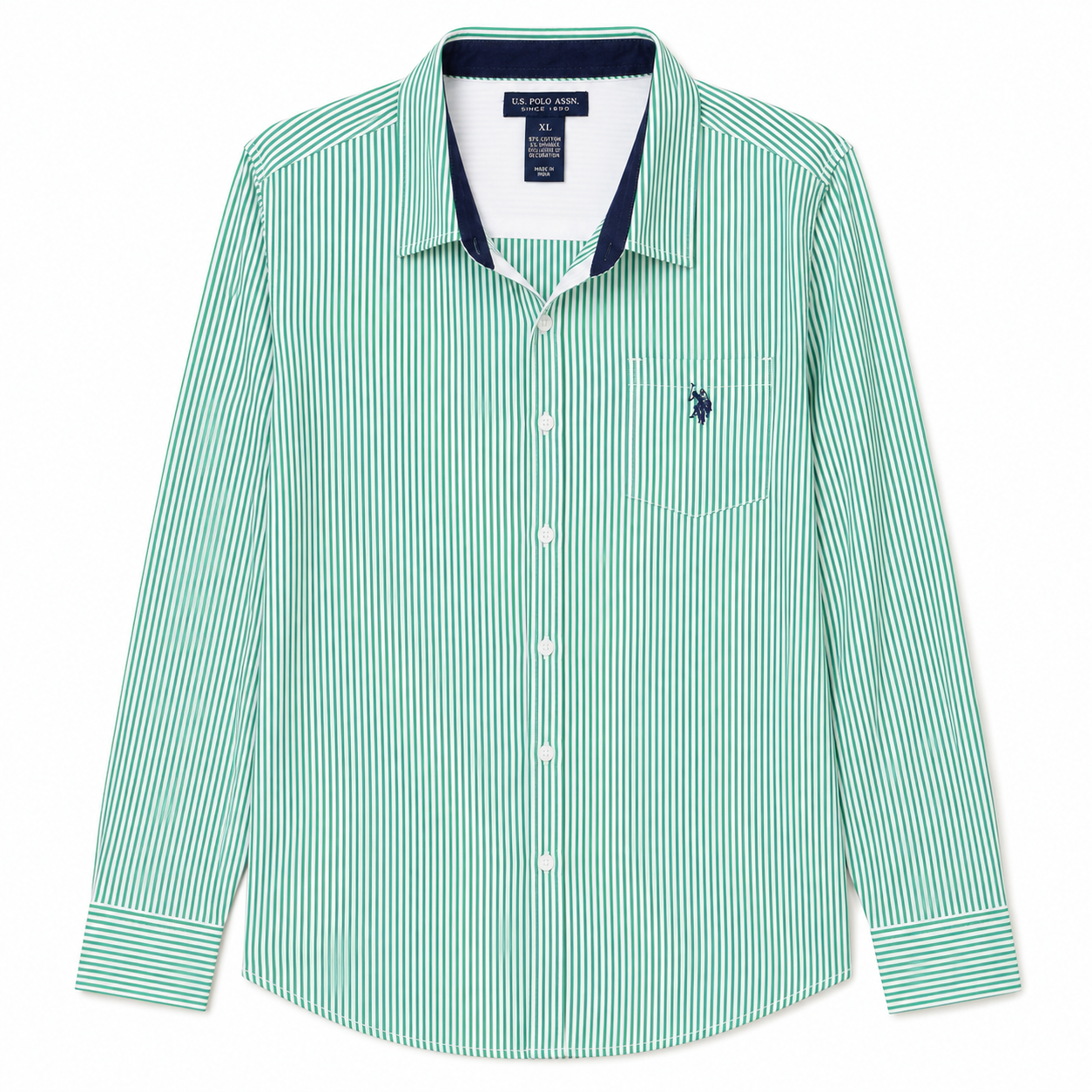 U.S. Polo Assn green striped shirt Women’s
