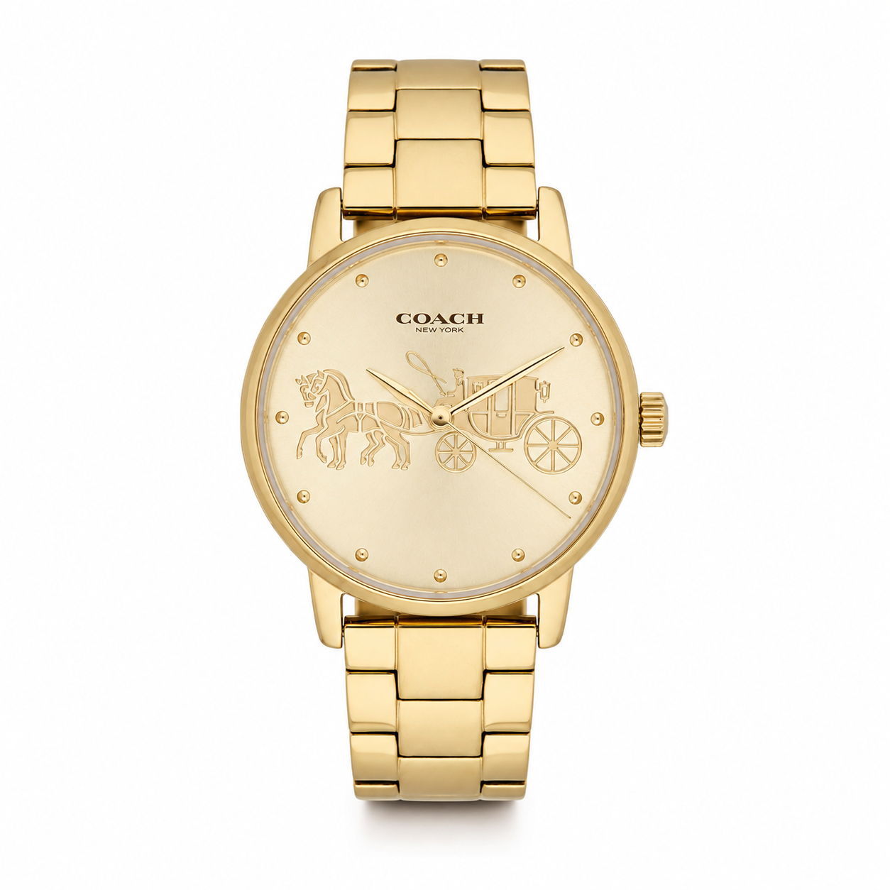 Coach Grand Goldtone Quartz Bracelet Watch