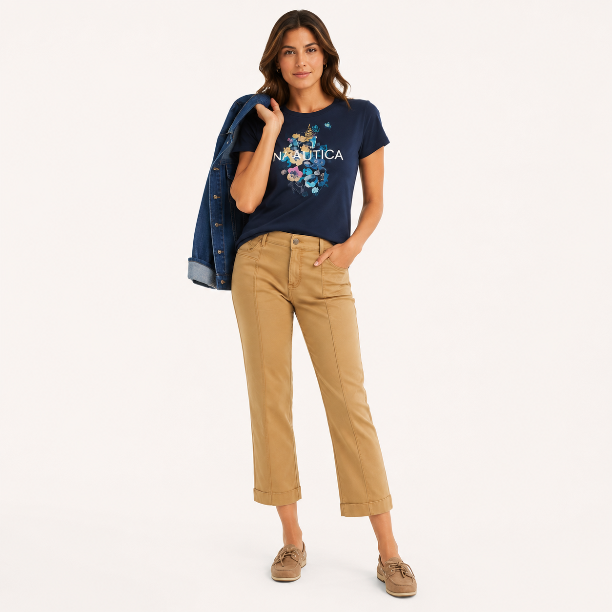 Nautica Flowers Foil Graphic T-Shirt