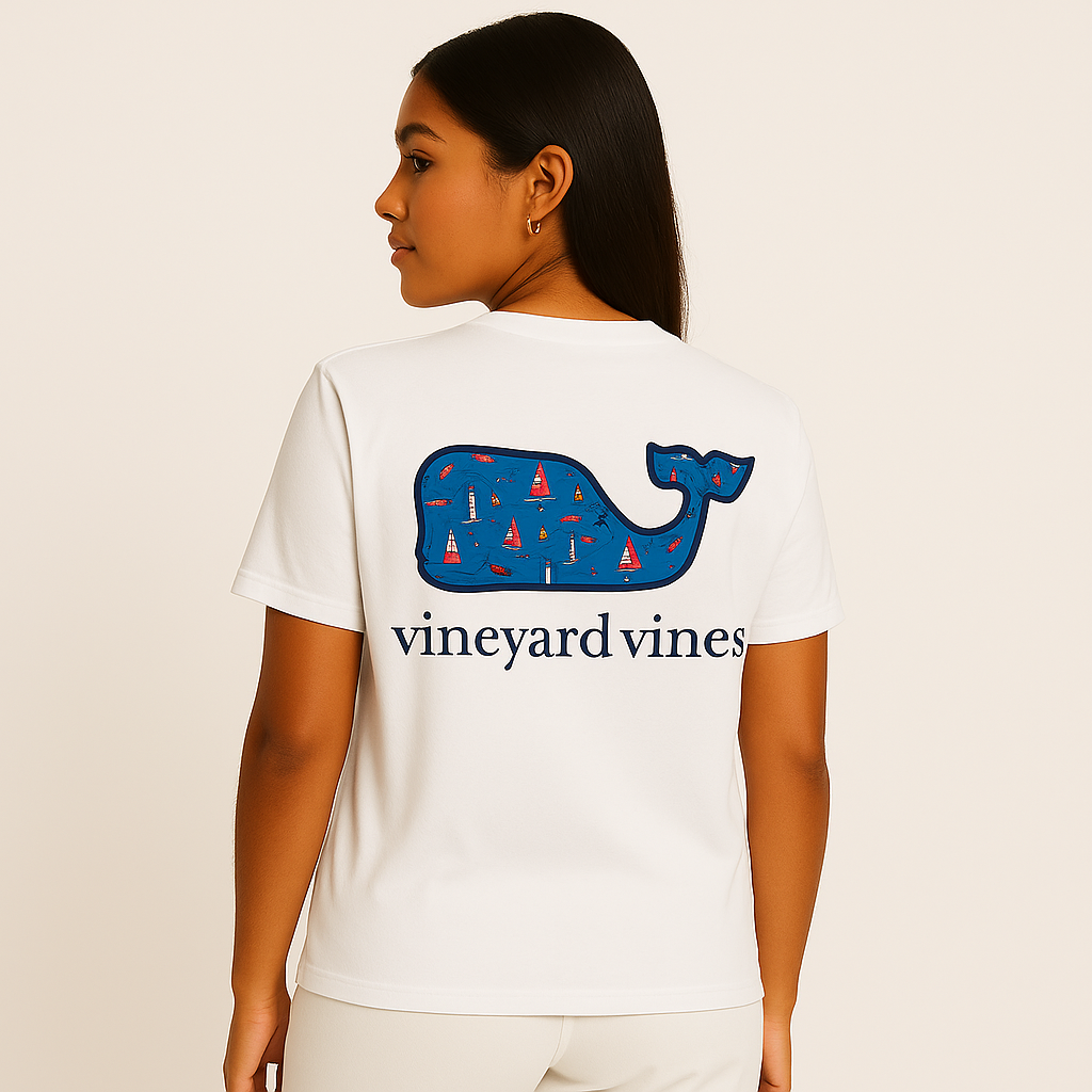 Vineyard Vines Hamptons Scenic Whale Short-Sleeve Pocket Tee
