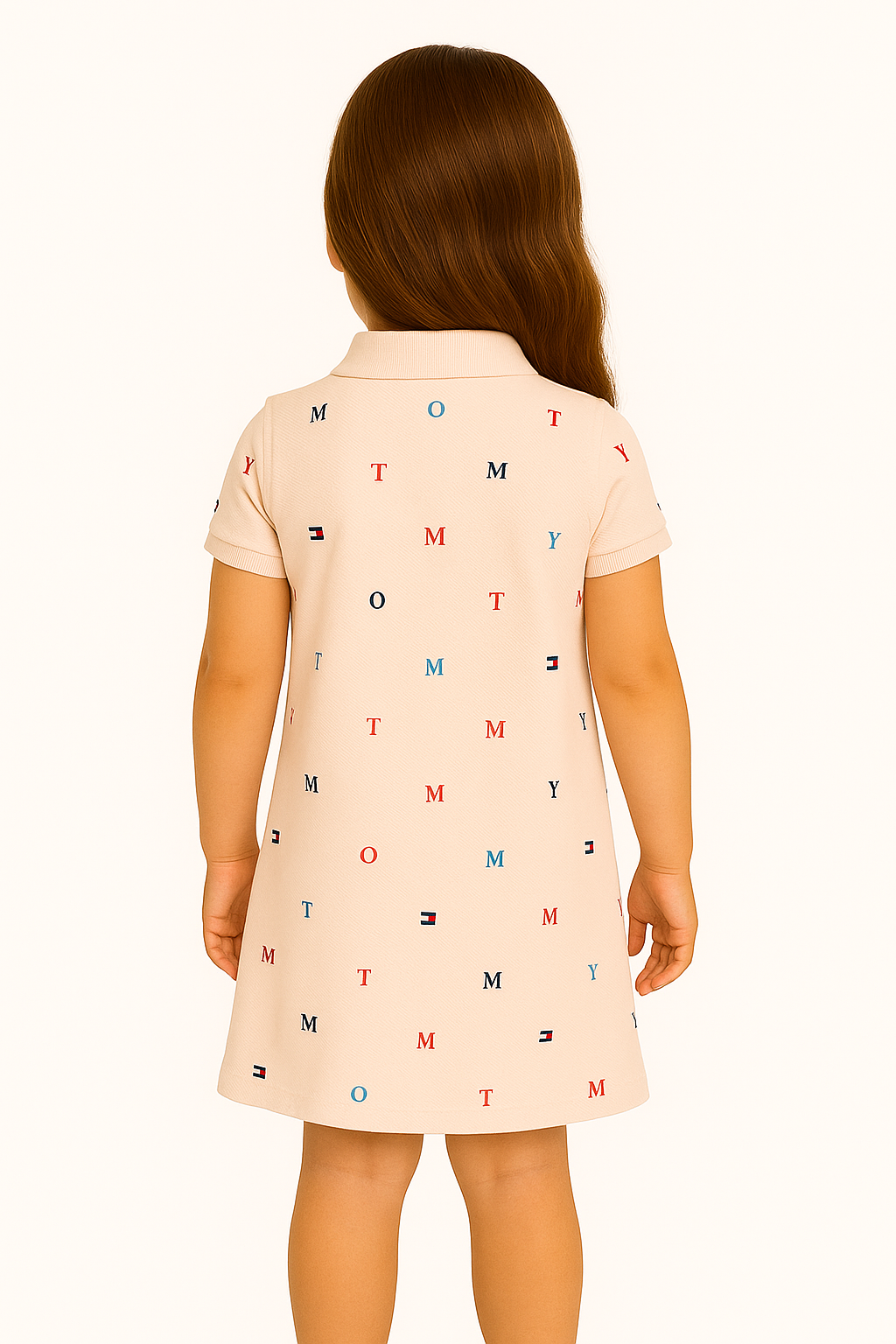Tommy Hilfiger Kids' Allover Embroidered Polo Dress