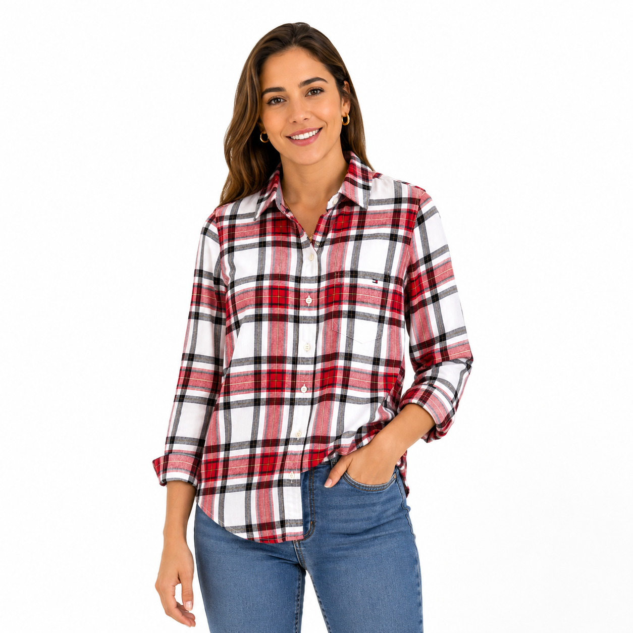 Tommy Hilfiger laid Cotton Poplin Shirt