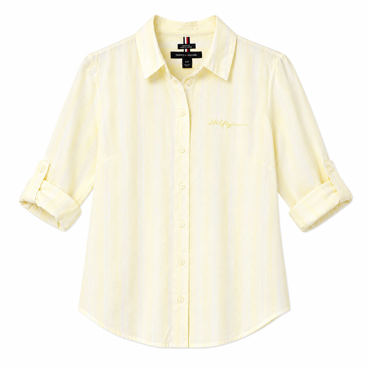 Tommy Hilfiger Striped Shirt with Buttoned Cuffs